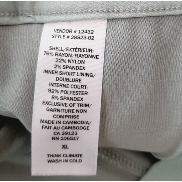 NORTHERN REFLECTIONS | Skort Pull-On Stretch Mini Skirt Style Pastel Green Sz XL - Picture 10 of 10